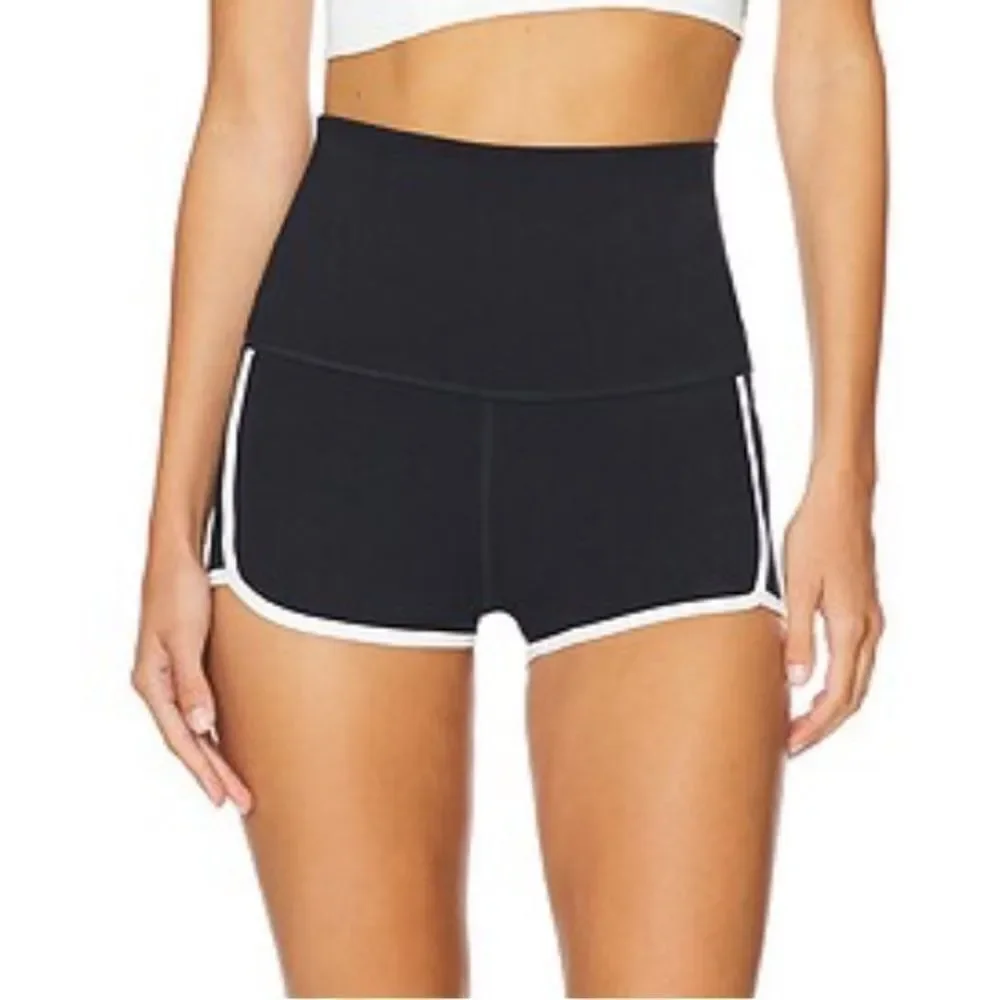 NWOT Free People Island Shorts Ultra High Rise Cheeky Black Pocket Compression